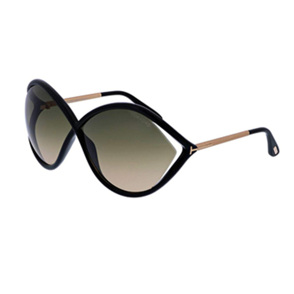 New Tom Ford LIORA TF 528 01B Black & Gold Frame main image 6